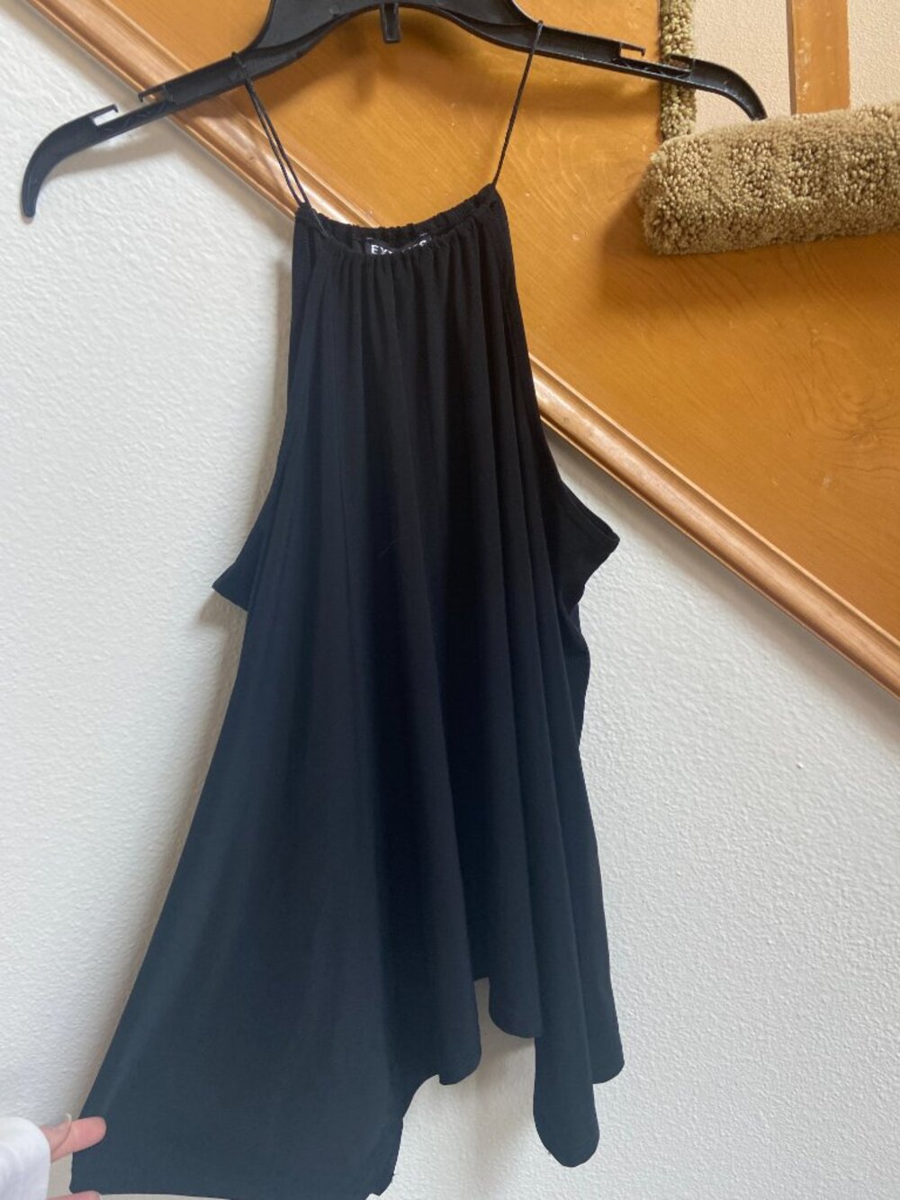 EXPRESS Black Swing Business Casual Tank Sharkbite Hem never worn women’s size S